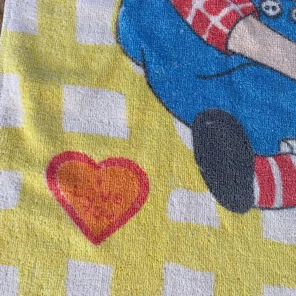 Raggedy Ann & Andy Vintage Bath Towel Wamsutta 1970s Bobbs Merril Fringe Retro